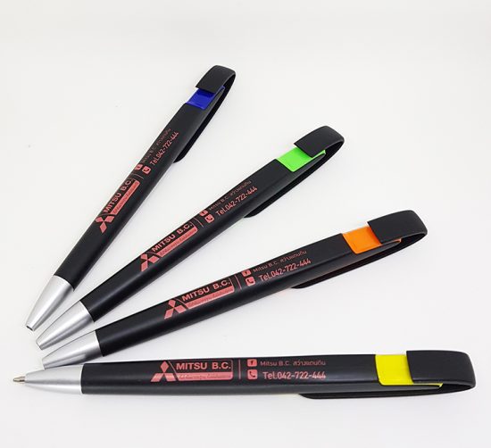 ปากกาพลาสติกคลิปหลากหลายสี